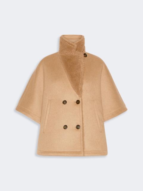 Max Mara MEMO Camel and Teddy reversible cape - CAMEL
