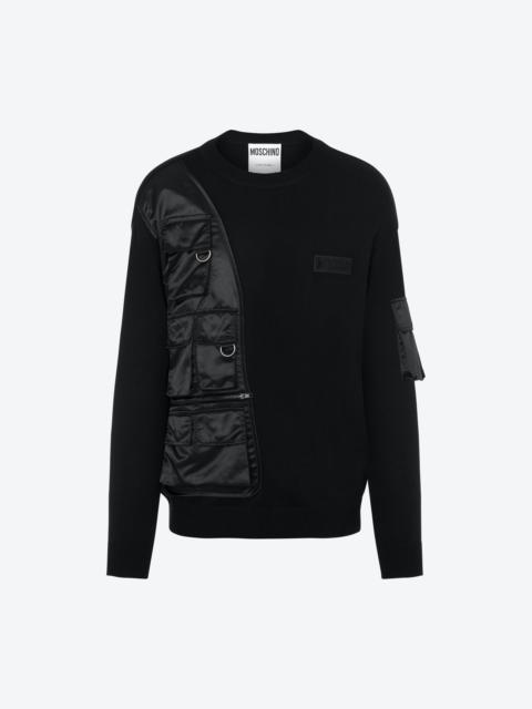 Moschino MULTIPOCKET DETAILS WOOL JUMPER