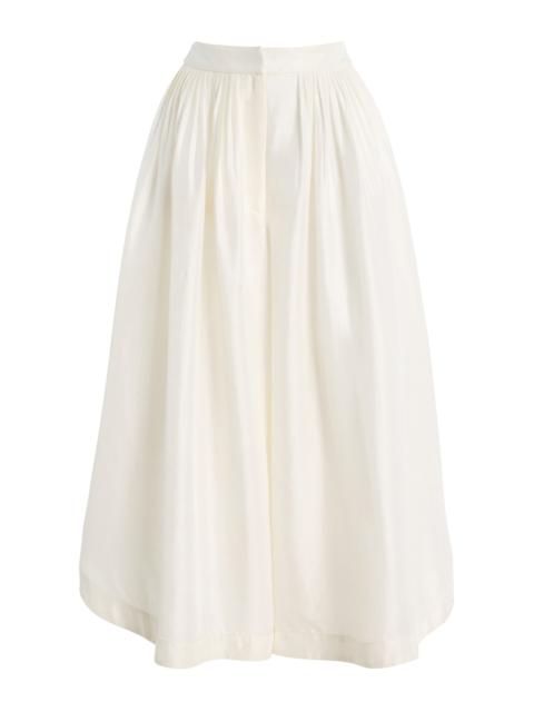 ADAM LIPPES Athena Silk Pants ivory