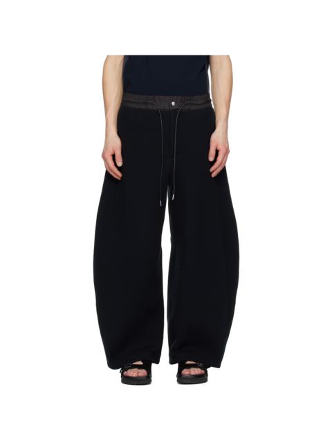 sacai Black Sponge Sweatpants
