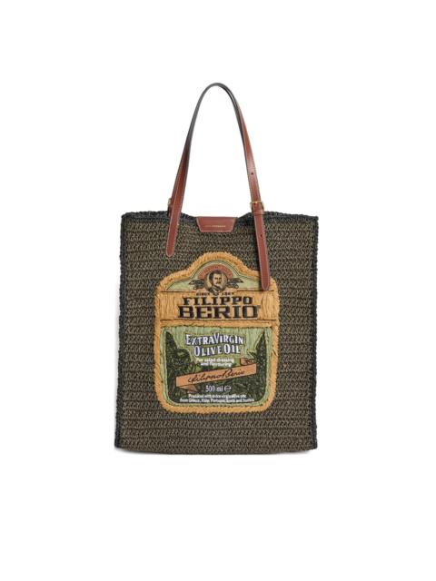 Anya Hindmarch Filippo Berio raffia tote bag