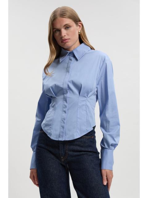 KAREN MILLEN Crepe Pleating Detail Woven Shirt
