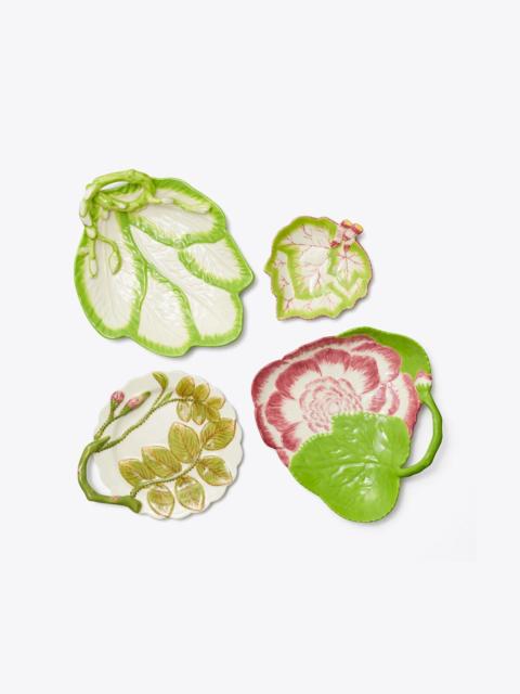 TORY BURCH Decorative Leaf Plates, Set of 4