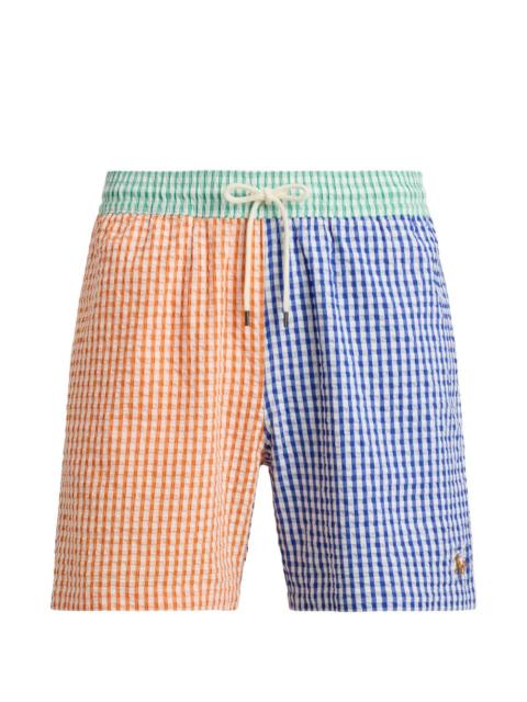 Polo Ralph Lauren Gingham-pattern swim shorts