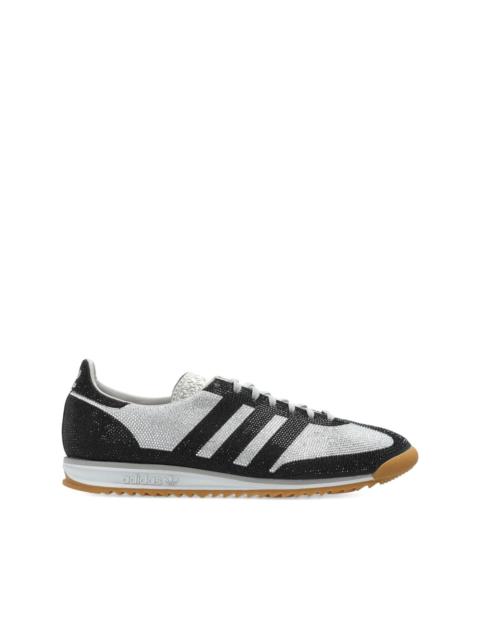 adidas three-stripe lace-up trainers