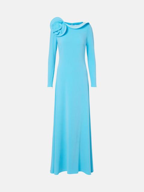 ROLAND MOURET Floral-appliqué gown