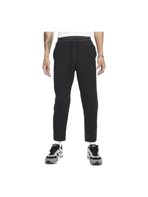 Nike Nike Solid Color Waist Lacing Straight Casual Pants/Trousers Men's Black DD7013-010