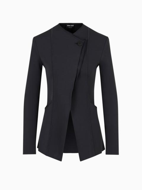 GIORGIO ARMANI Single-breasted, viscose-blend jacket