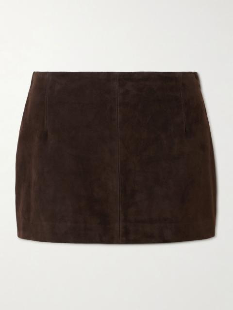 NOUR HAMMOUR Avery suede mini skirt Light brown