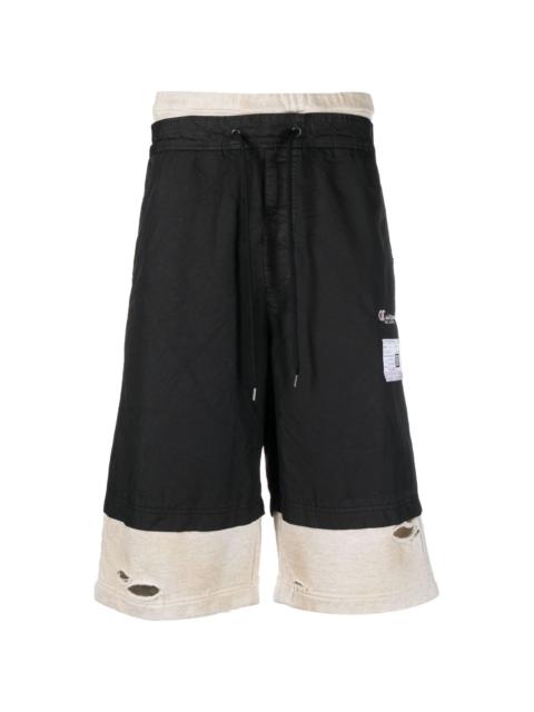 layered drawstring shorts