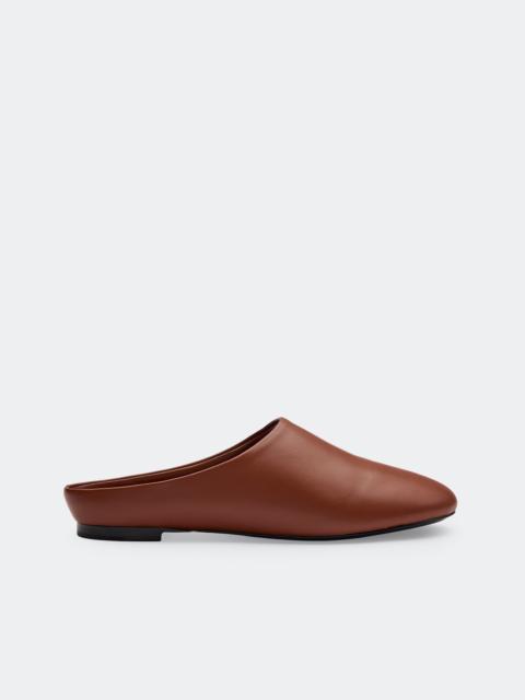 SIMONMILLER Leather Riad Slipper In Sepia Brown
