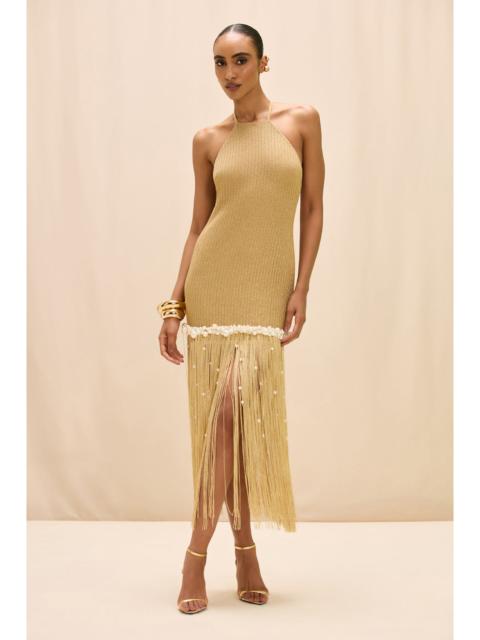 PatBO AUREA CROCHET MIDI DRESS