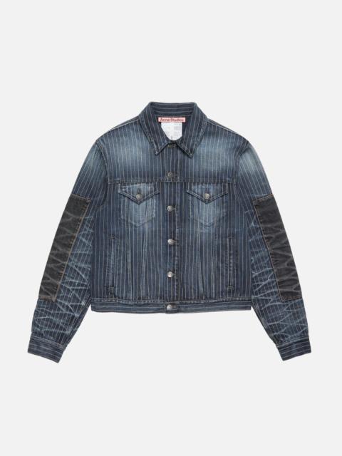 Patchwork denim jacket - Blue/black
