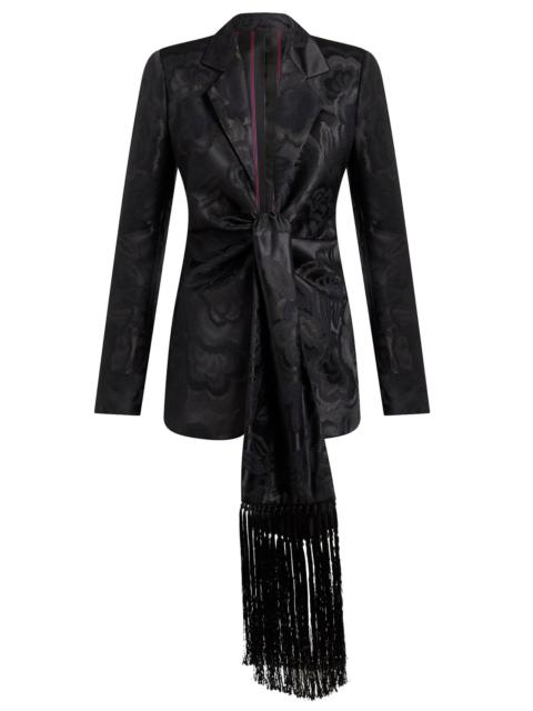 Etro Tie Front Fringe Blazer