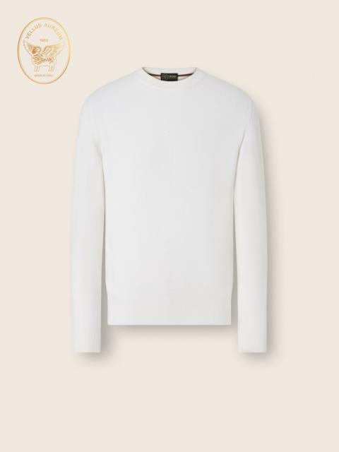 ZEGNA WHITE VELLUS AUREUM CREWNECK