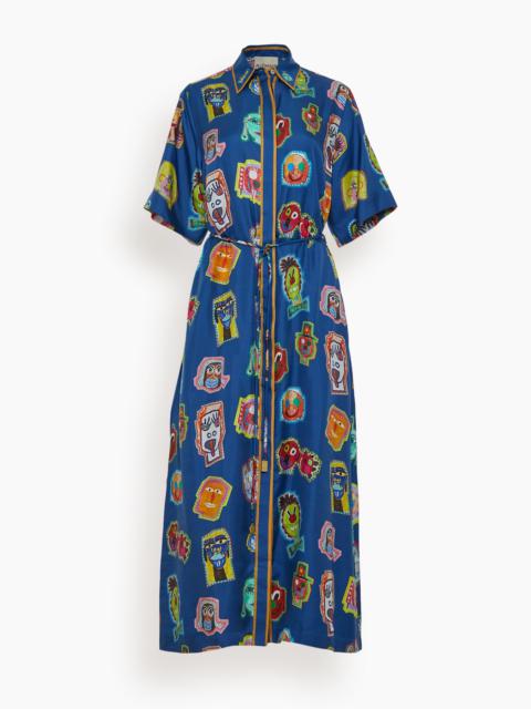 Rollers Shirt Dress in Navy