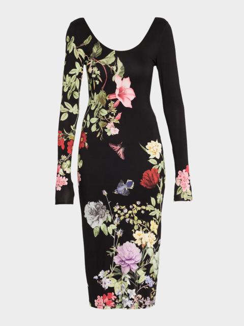 Alice + Olivia Delora Scoop-Neck Ankle Dress