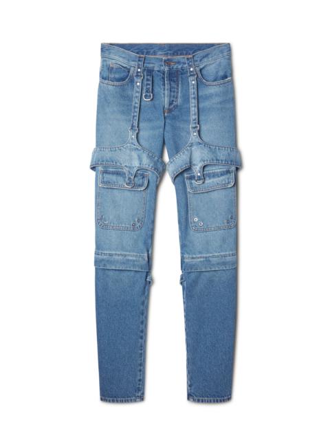 Off-White 'METEOR' BLUE DENIM JEANS | lungolivigno | REVERSIBLE