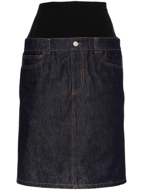 COPERNI hybrid denim midi skirt