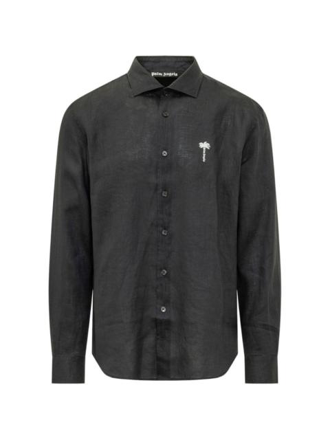 Palm Angels logo-embroidered shirt