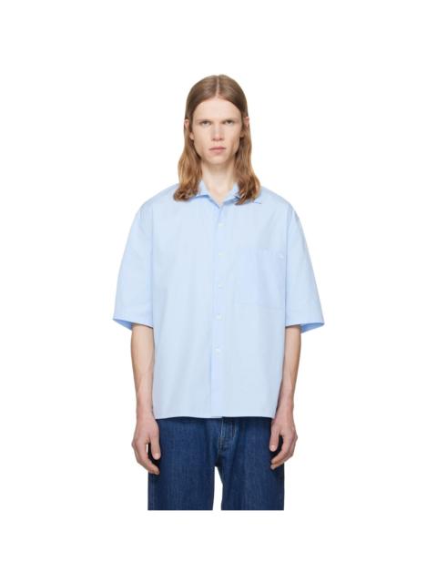 Jil Sander Blue Lightweight Cotton Poplin Shirt