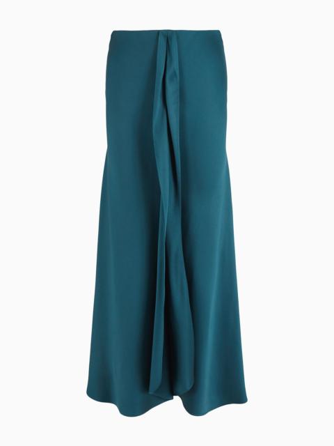 GIORGIO ARMANI Midi skirt in double-sided silk satin