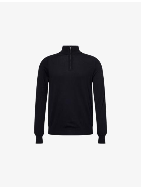 Sunspel Sea Island Half-Zip Cotton and Cashmere-Blend jumper