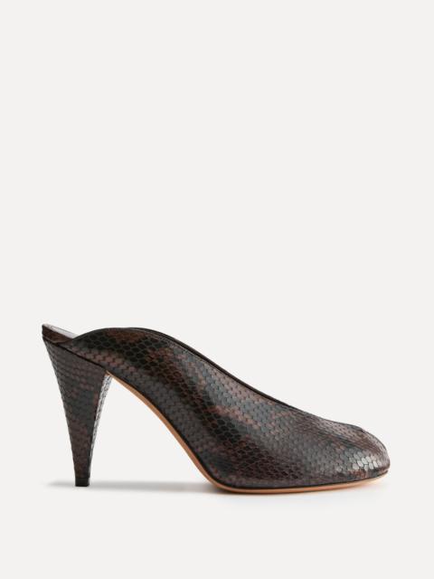 LE MONDE BÉRYL Iris Mule / Chocolate Leather Snake Effect