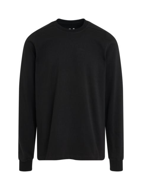 Rick Owens Long Sleeve Short Sweatshirt in Black