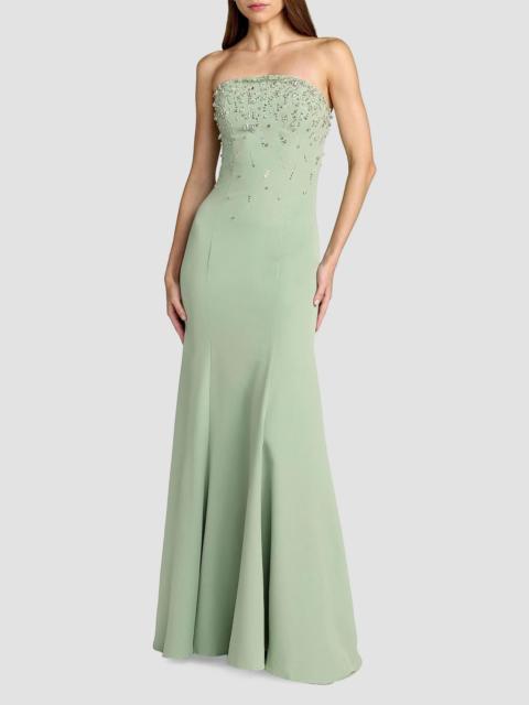 MAC DUGGAL Women's Embellished Strapless Crepe Mermaid Gown - Sage