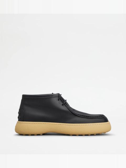 Tod's TOD'S W. G. ANKLE BOOTS IN LEATHER - BLACK