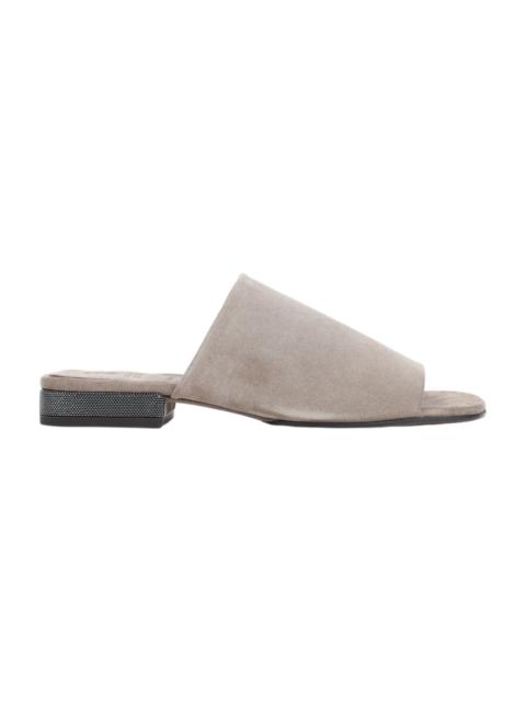Brunello Cucinelli Suede Flat Sandals