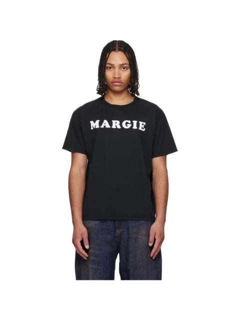 MM6 Maison Margiela Black Vintage Jersey 'Margie' T-shirt