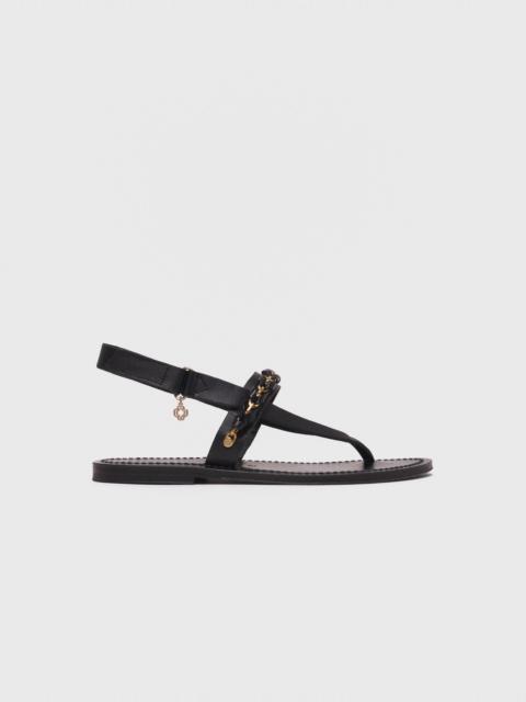 maje K.Jacques flat leather sandal