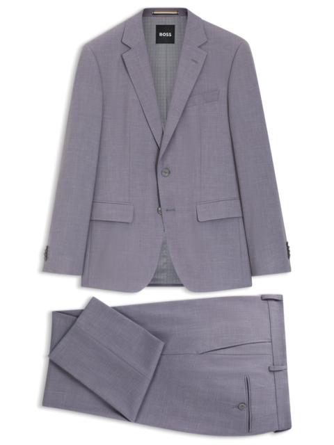 BOSS TWO-PIECE SLIM-FIT SUIT IN MICRO-PATTERNED CLOTH