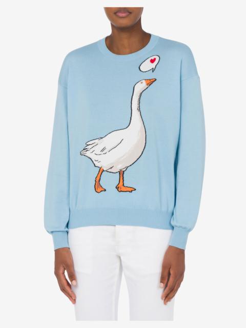 Moschino COTTON PULLOVER GOOSE