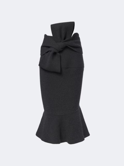 JACQUEMUS Fiocco wool and cashmere midi skirt