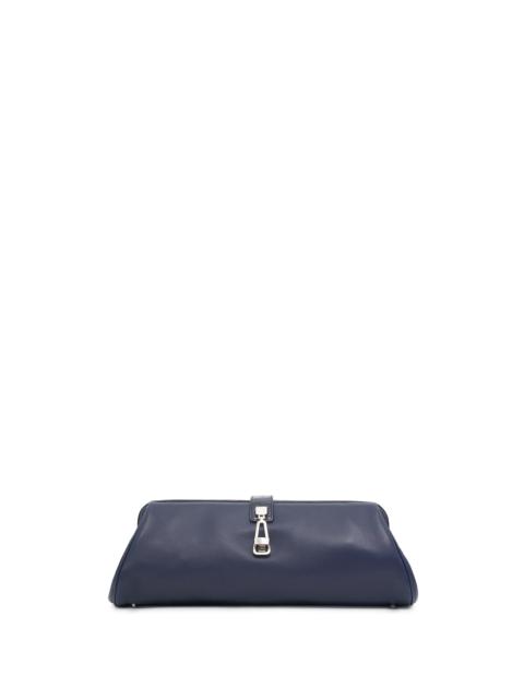 GABRIELA HEARST Paola Clutch in Electric Blue Textured Leather