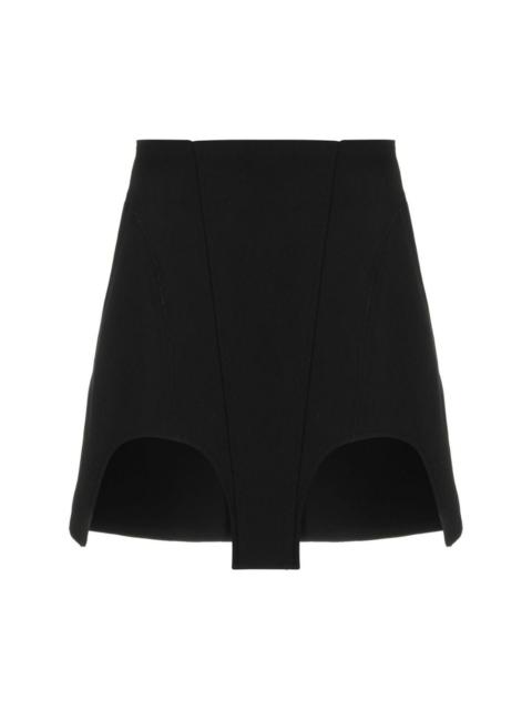 スカート DION LEE SKIRT (A1381P22 BLACK) Black Interlock Miniskirt by Dion Lee on Sale