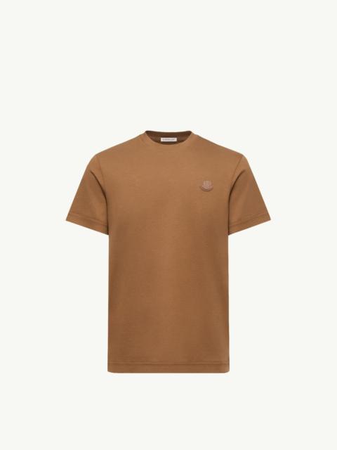 Moncler Double Leather Logo Cotton T-Shirt