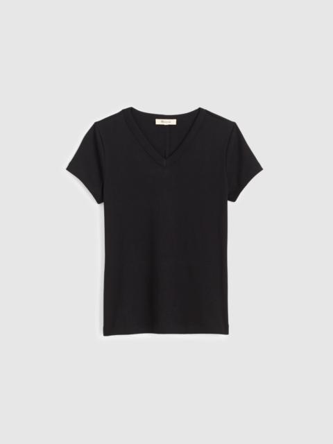 Madewell The '90s V-Neck Baby Tee in Compact Cotton