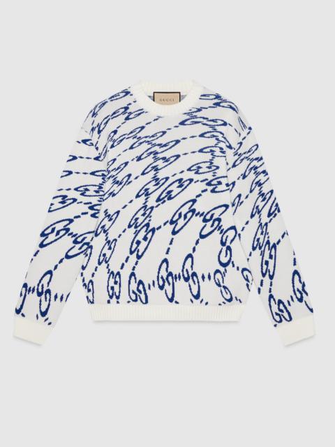 GUCCI Wavy GG cotton sweater