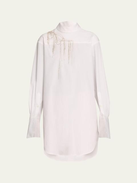 Corso Embellished Oversize Cotton Shirt