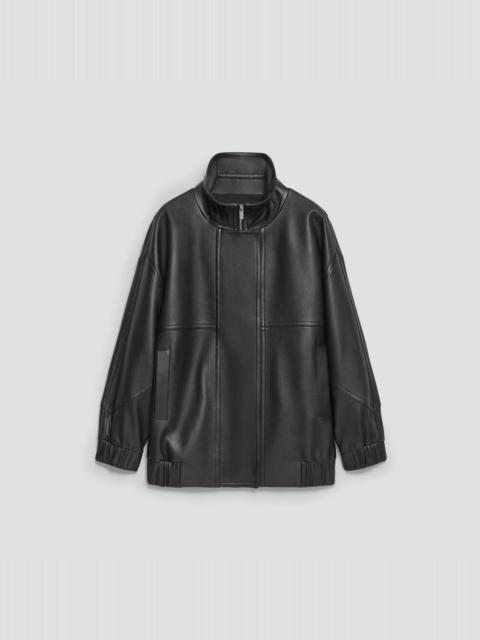 Theory High Collar Jacket in Leather