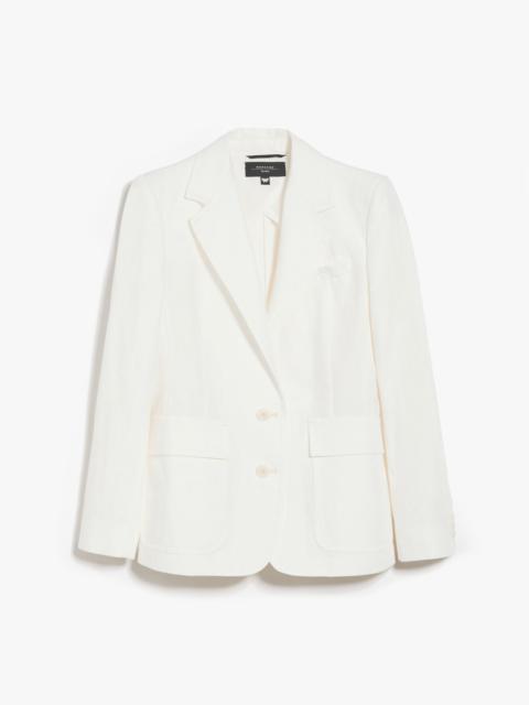 WEEKEND Max Mara DATTERO Cotton and linen canvas blazer