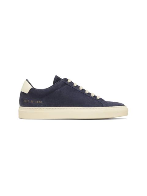 Common Projects Navy Oiled Suede Retro Vintage Sneakers