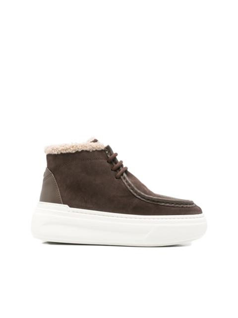 FURLA shearling-trimmed ankle boots