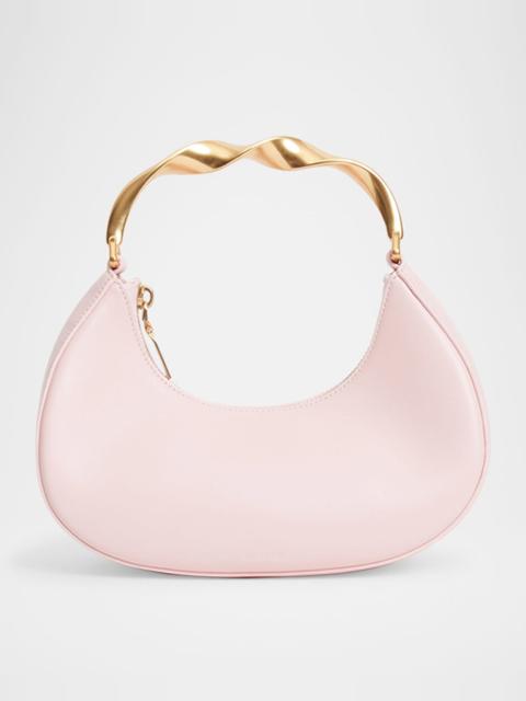 SIMKHAI Nixi Leather Twist Top-Handle Bag