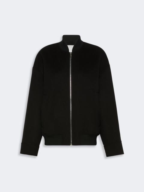 Sportmax ONDATA Double-faced pure wool bomber jacket - BLACK