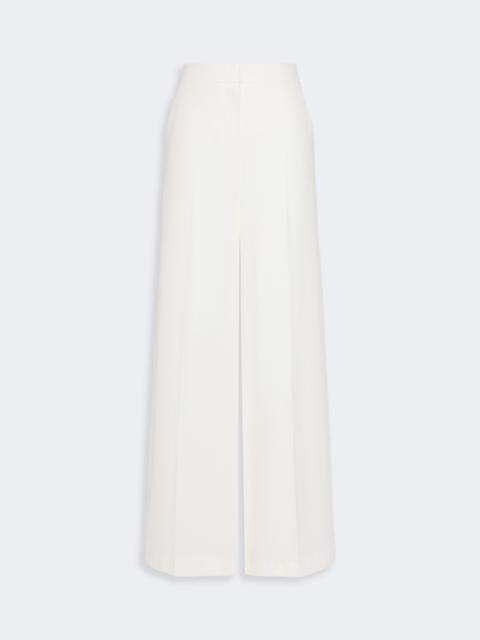 Max Mara ONCIA Piqué jersey wide-leg trousers - WHITE